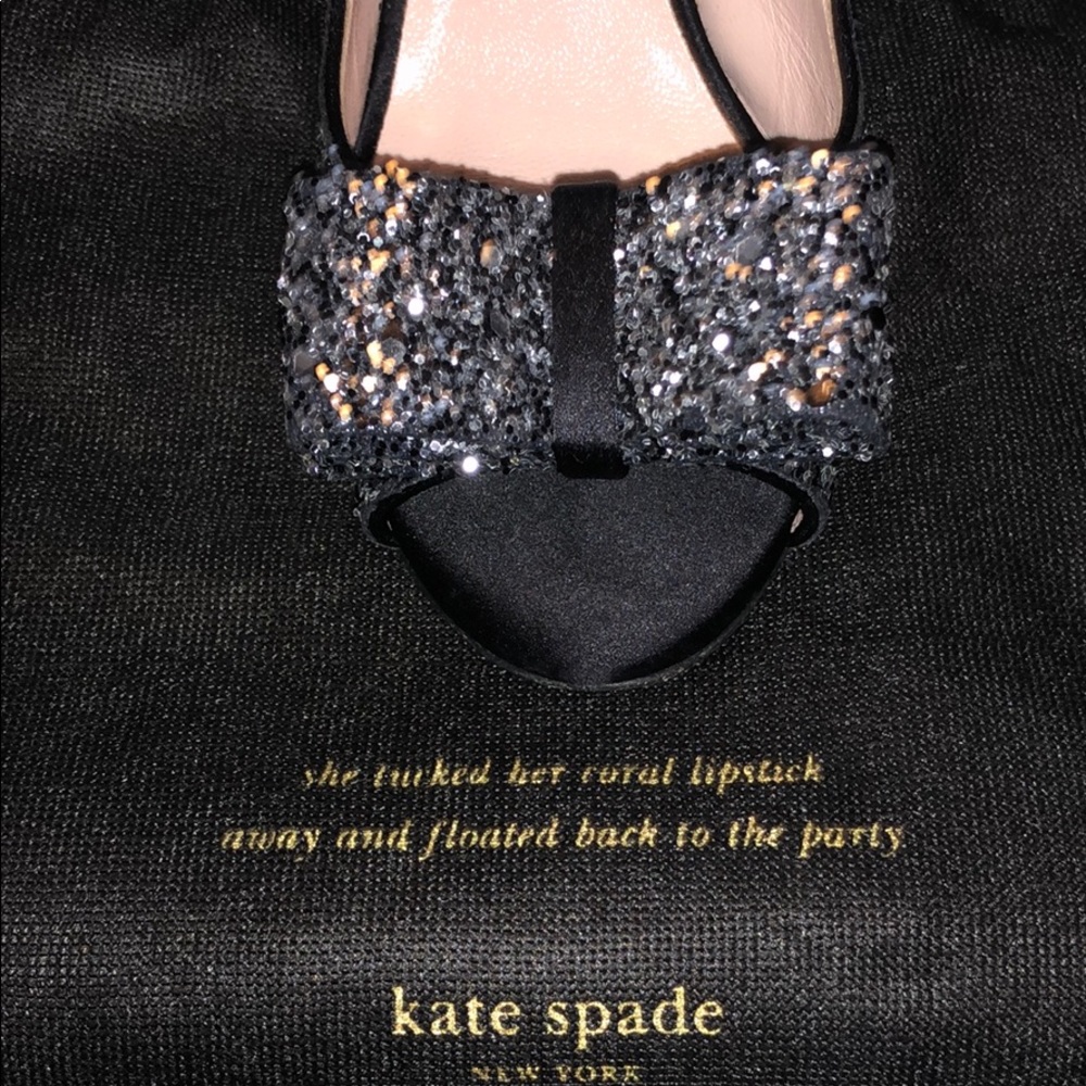 Kate Spade charm black/silver/glitter